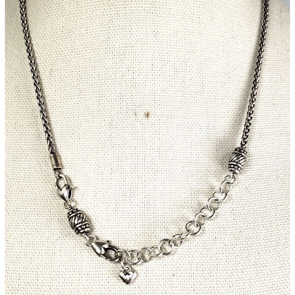 Brighton 20" Necklace Silver Heart Shape/Enamal Snowman Pendant Limited Edition - Picture 8 of 16